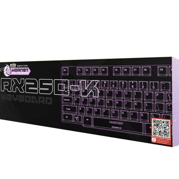 Orzly Pink Gaming Keyboard RGB USB Wired Rainbow Keyboard - Picture 2 of 7